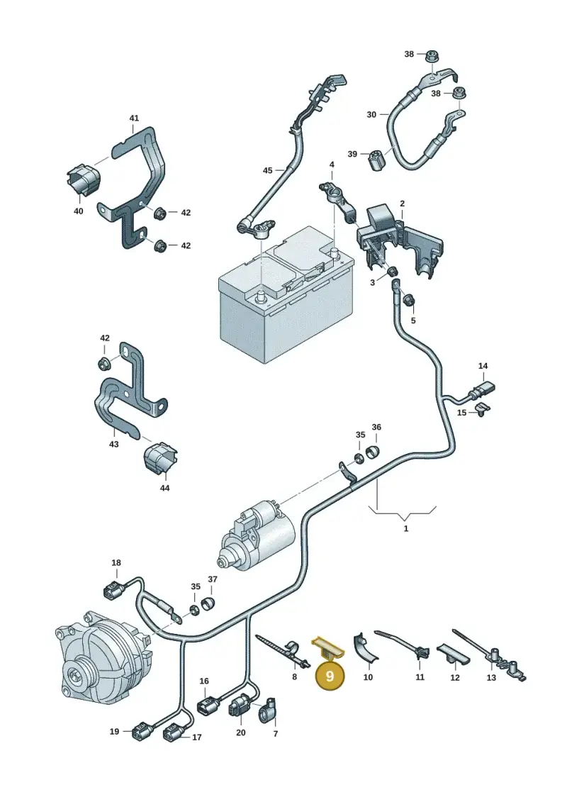 6Q0971848P — Skoda Kodiaq (2024-) diagram 3j0971100, position 9