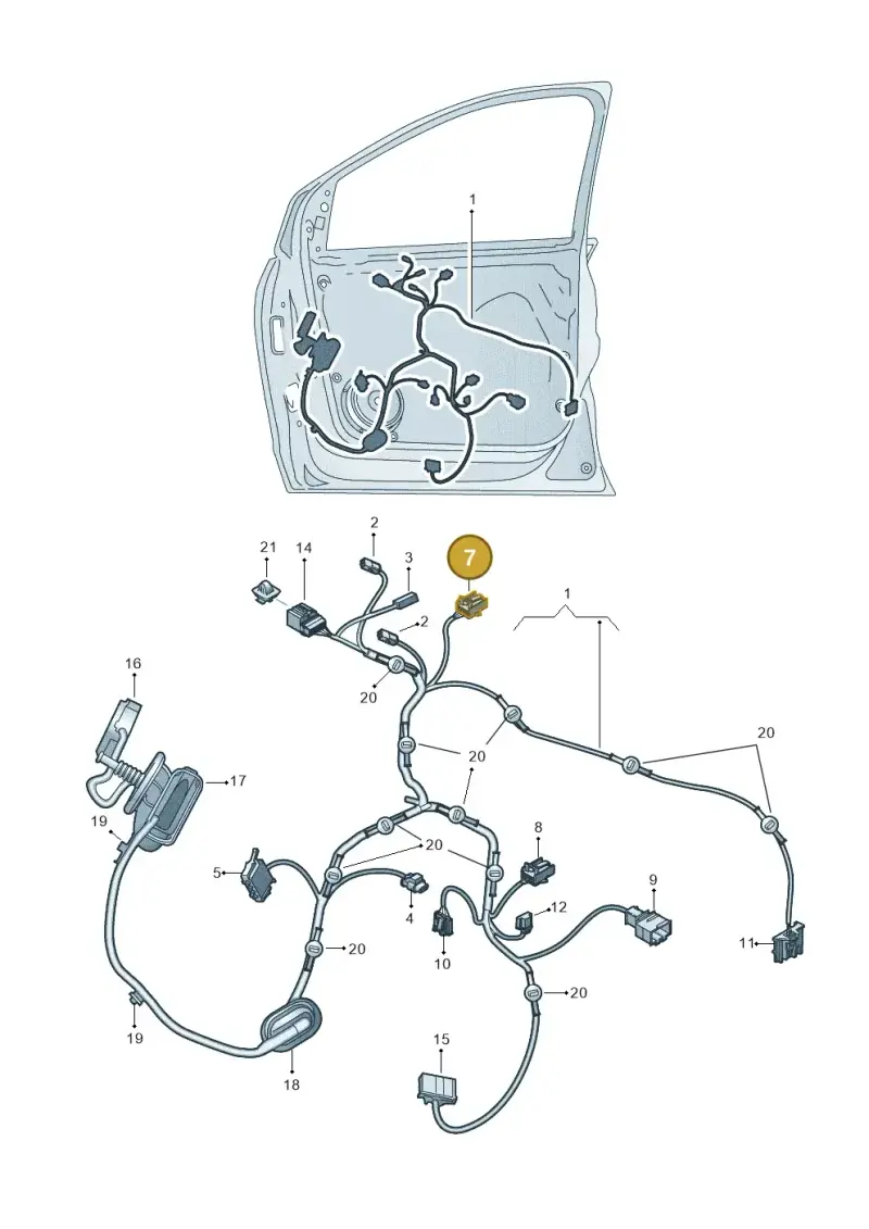 6Q0972706A — Skoda Fabia (2021-) diagram 837972340, position 7