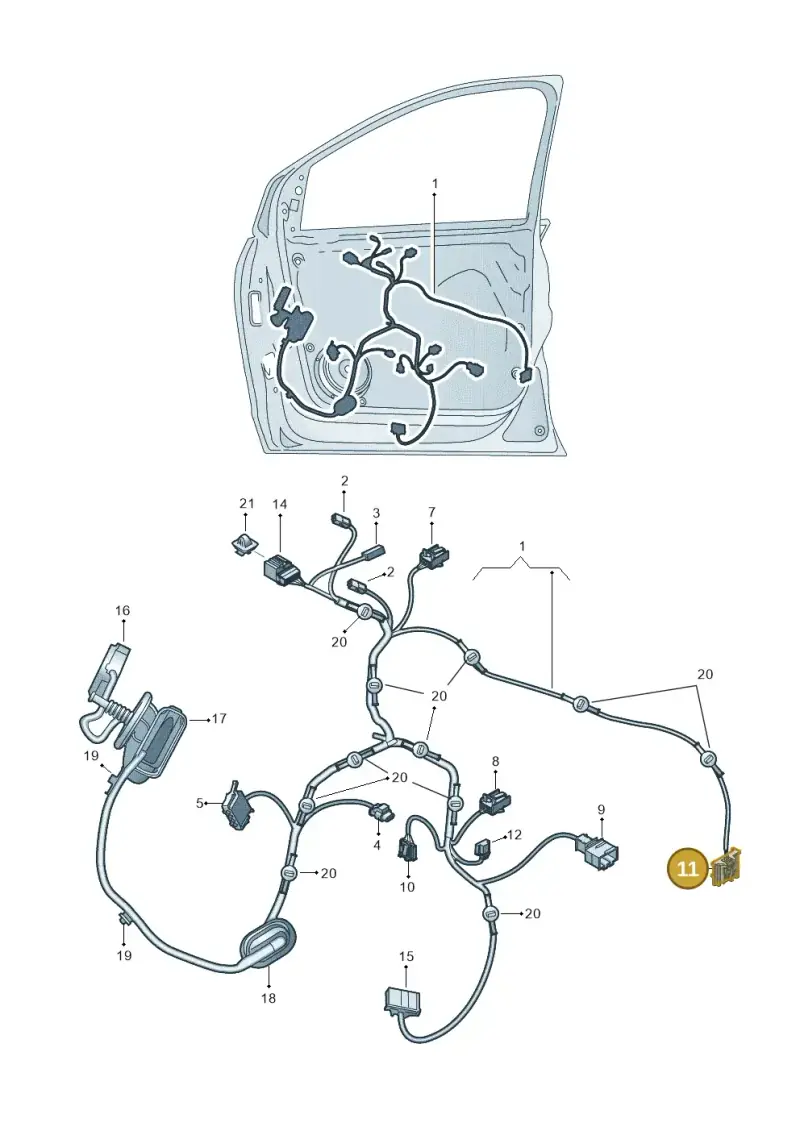 6Q0972708 — Skoda Fabia (2021-) diagram 837972340, position 11
