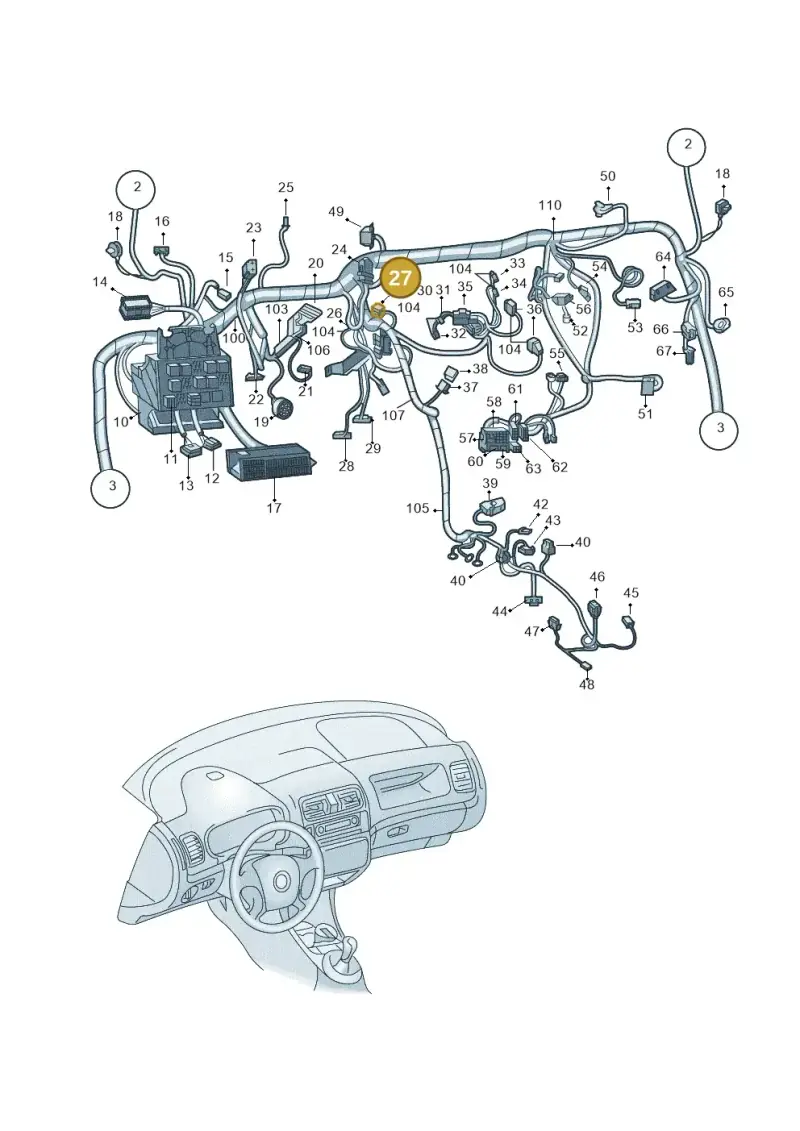 6Q0972883 — Skoda Fabia Ambiente (2009-2013) diagram 608971850, position 27
