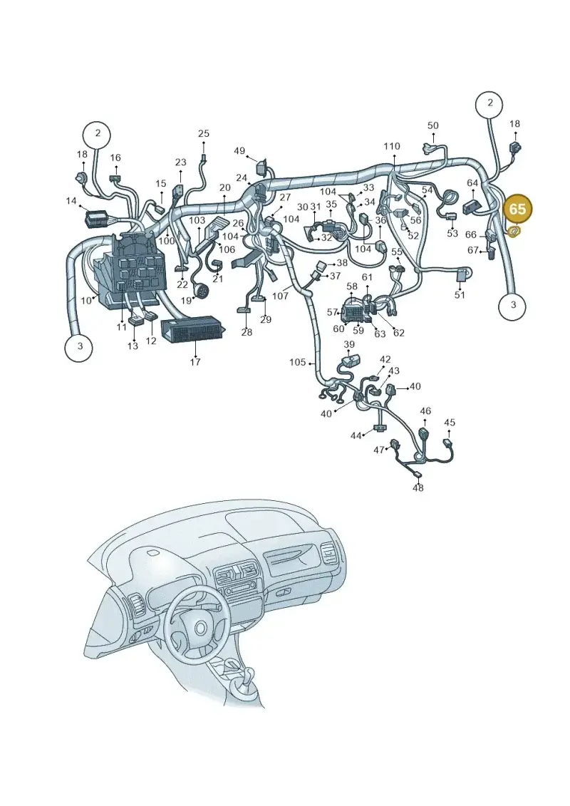 6Q0972928 — Skoda Fabia Ambiente (2009-2013) diagram 608971850, position 65