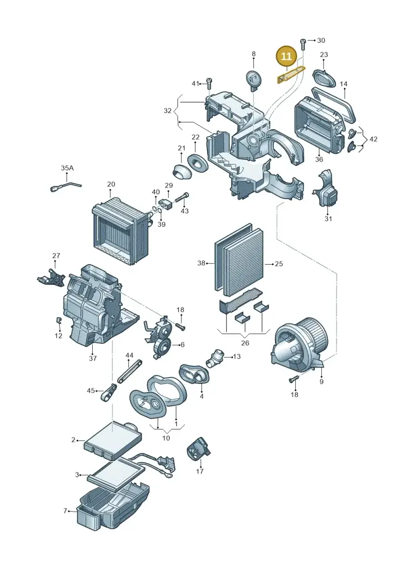 6Q1815135A — Skoda Fabia Scout (2010-2014) diagram 672820110, position 11