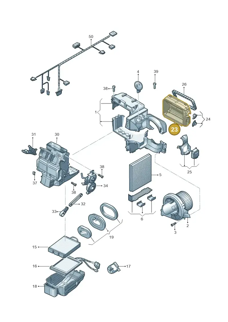6Q1819303A — Skoda Fabia (2014-2022) diagram 773819100, position 23