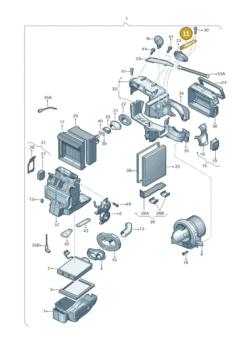 6Q2815135A — Skoda Roomster (2010-2015) diagram 225820100, position 11