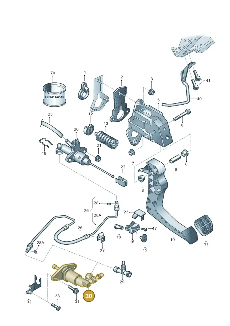 6QE721261 — Skoda Fabia Ambiente (2009-2013) diagram 481721250, position 30