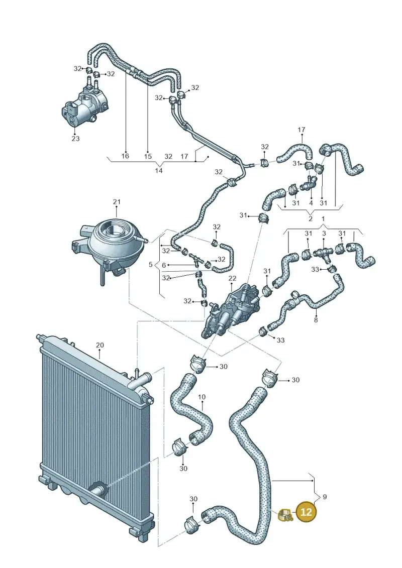 6R0121093E — Skoda Citigo (2011-2019) diagram 723121150, position 12