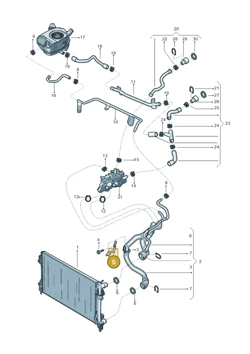 6R0121093G — Skoda Fabia (2021-) diagram 602121200, position 5