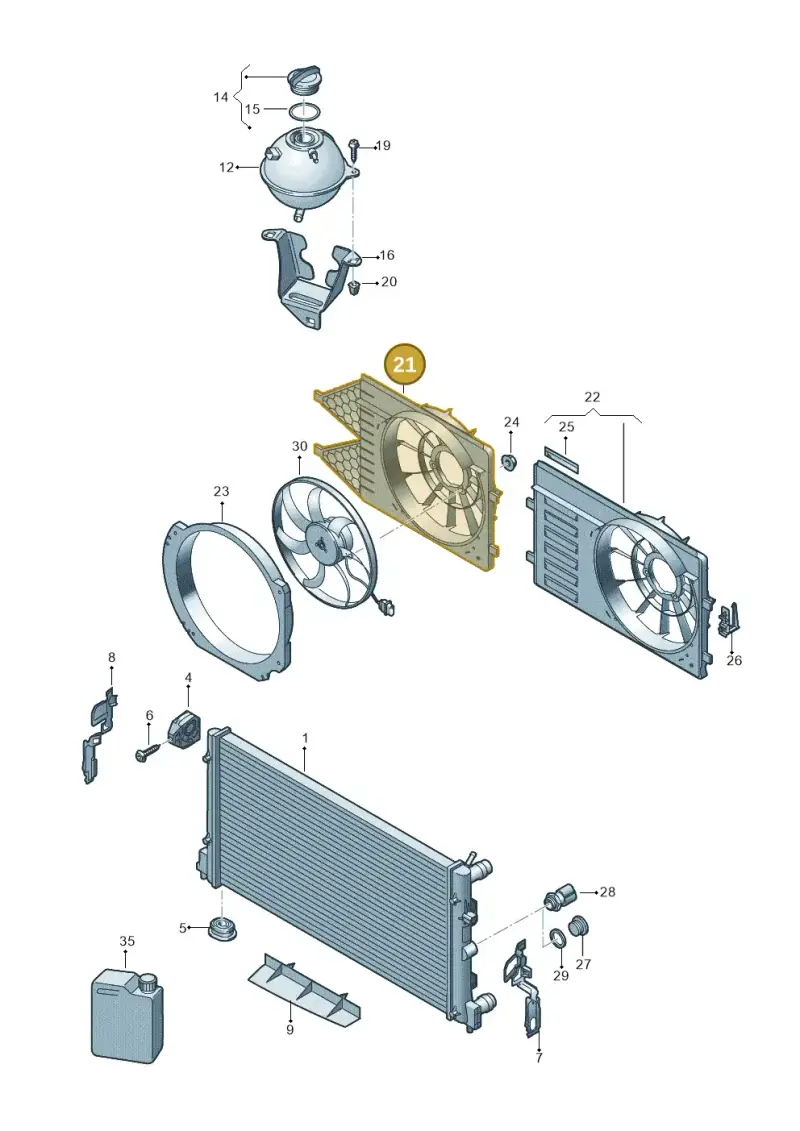 6R0121207 — Skoda Fabia (2014-2022) diagram 773121810, position 21