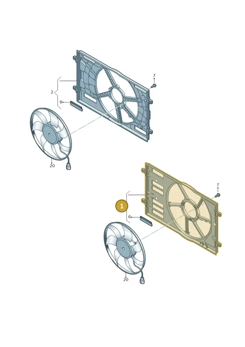 6R0121207C — Skoda Fabia (2014-2022) diagram 781121940, position 1