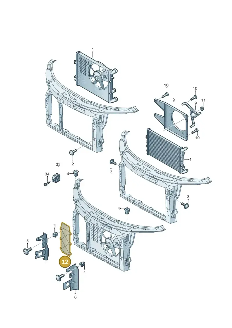 6R0121217A — Skoda Rapid (2012-2022) diagram 481121700, position 12