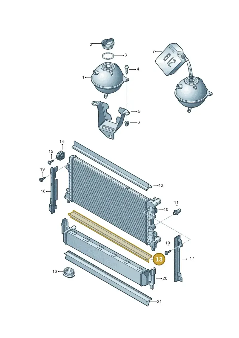 6R0121345B — Skoda Rapid (2012-2022) diagram 708121760, position 13