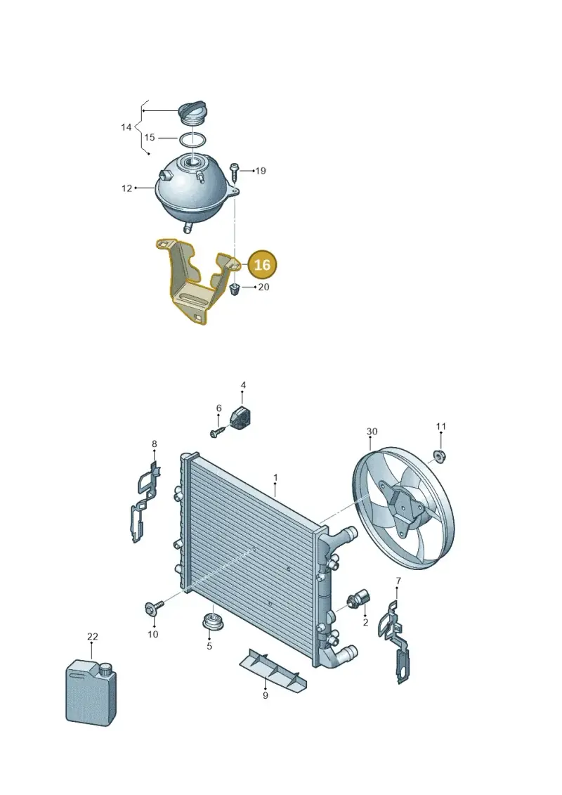 6R0121409 — Skoda Fabia (2014-2022) diagram 773121800, position 16