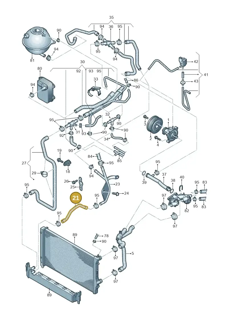 6R0122056A — Skoda Rapid (2012-2022) diagram 672121160, position 21