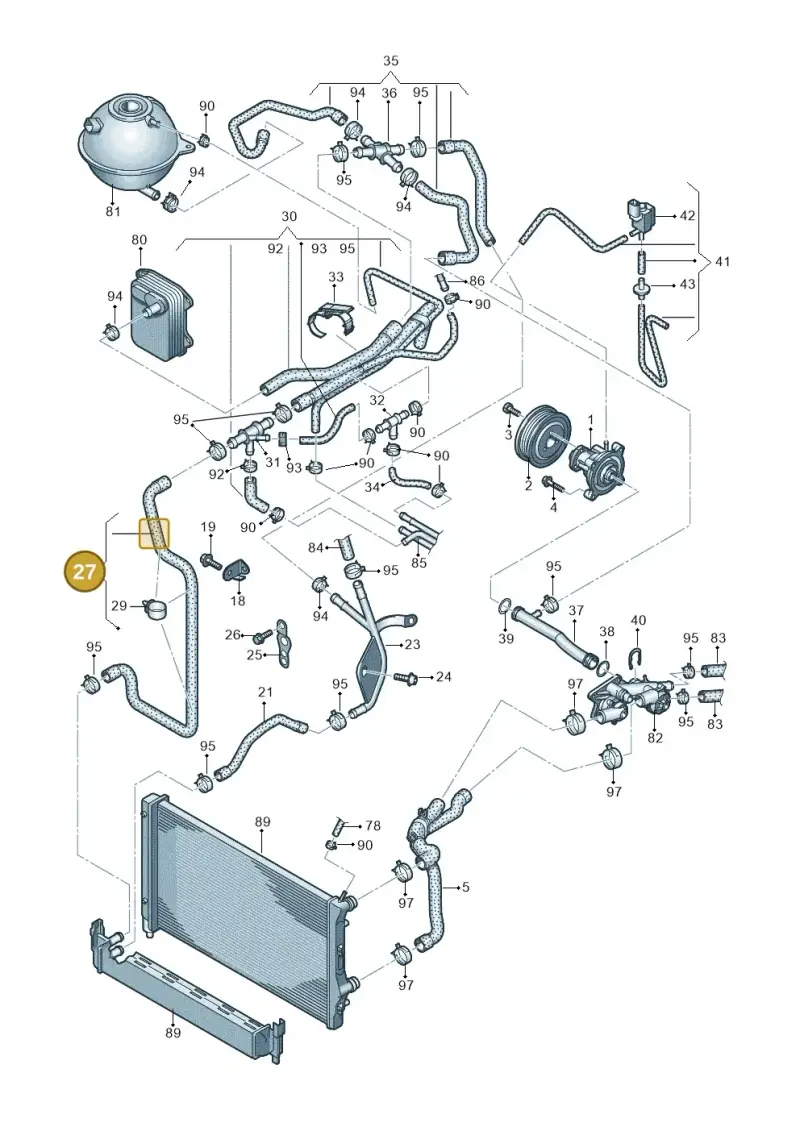 6R0122101K — Skoda Rapid (2012-2022) diagram 672121160, position 27
