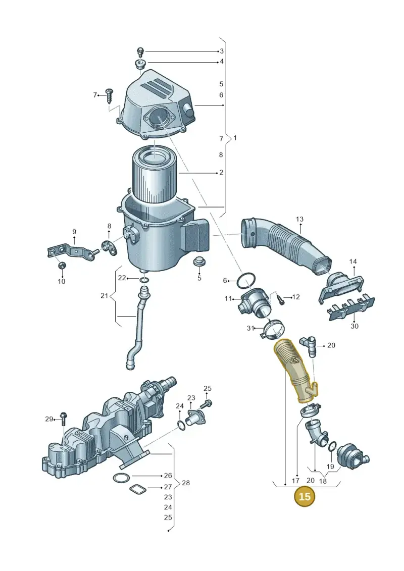 6R0129654C — Skoda Rapid Ambition (2011-2021) diagram 677129510, position 15