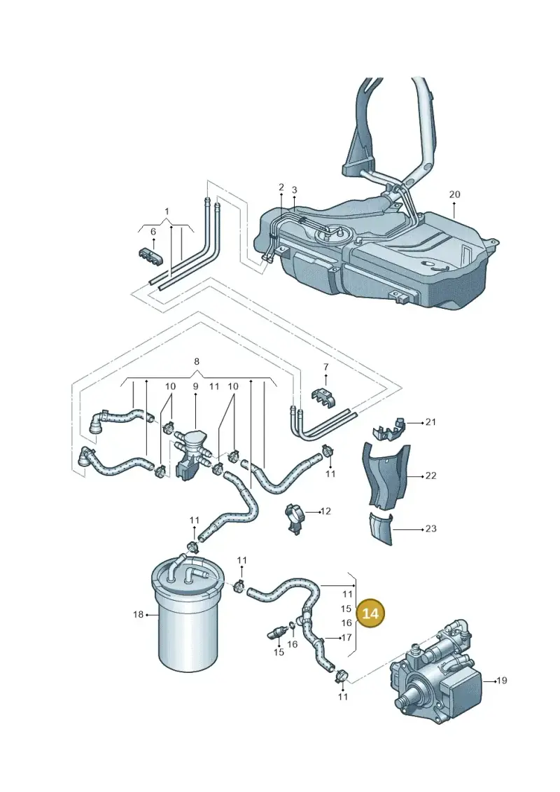6R0130307C — Skoda Rapid (2012-2022) diagram 740201250, position 14