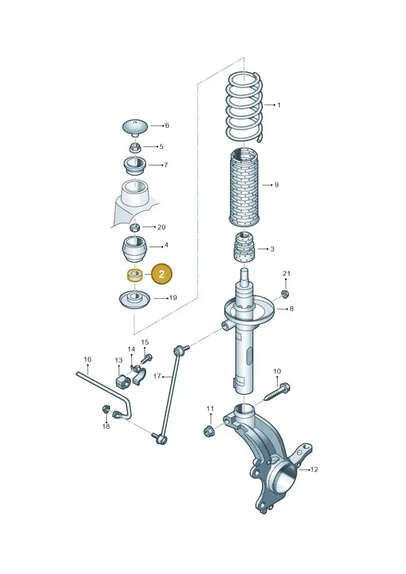 6R0412249 — Skoda Rapid (2012-2022) diagram 608411010, position 2