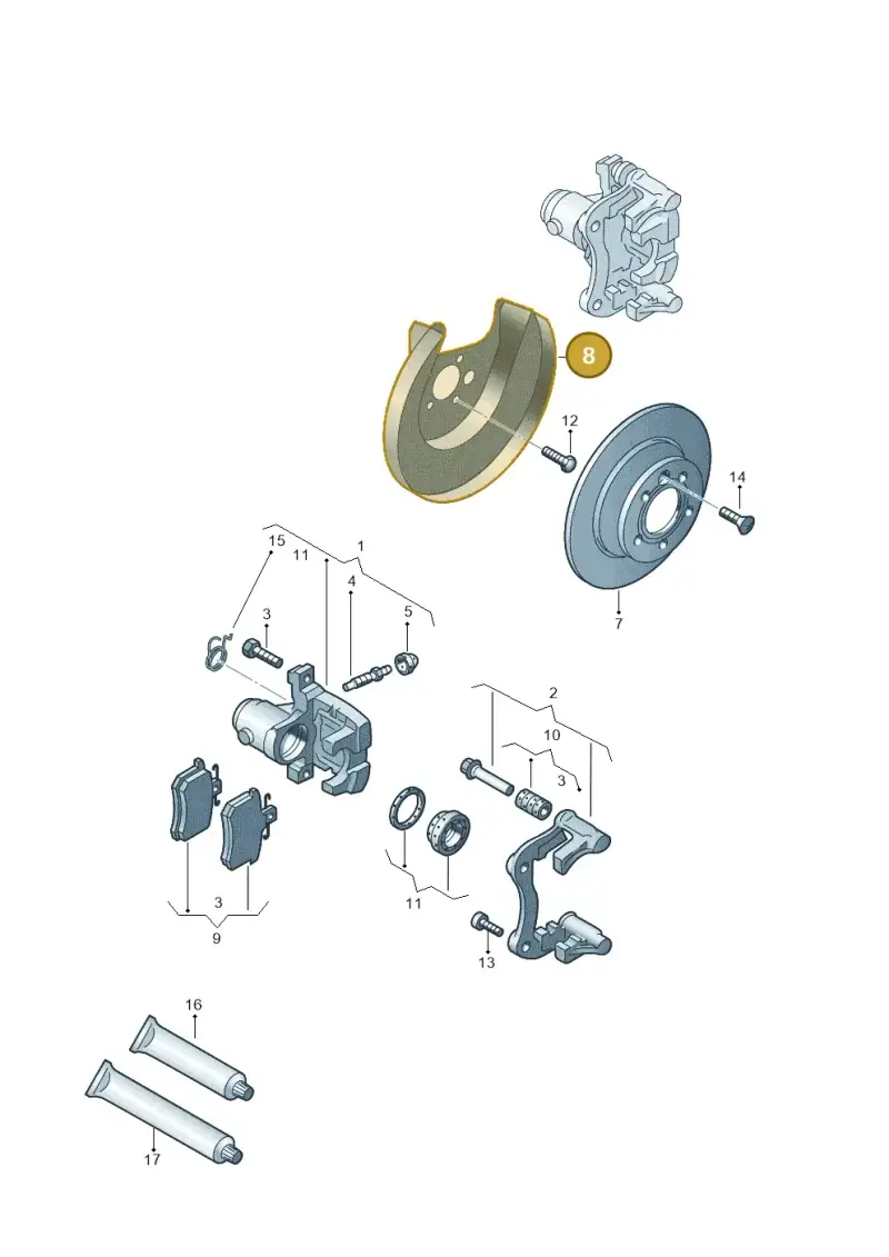 6R0615612E — Skoda Rapid (2012-2022) diagram 792615600, position 8