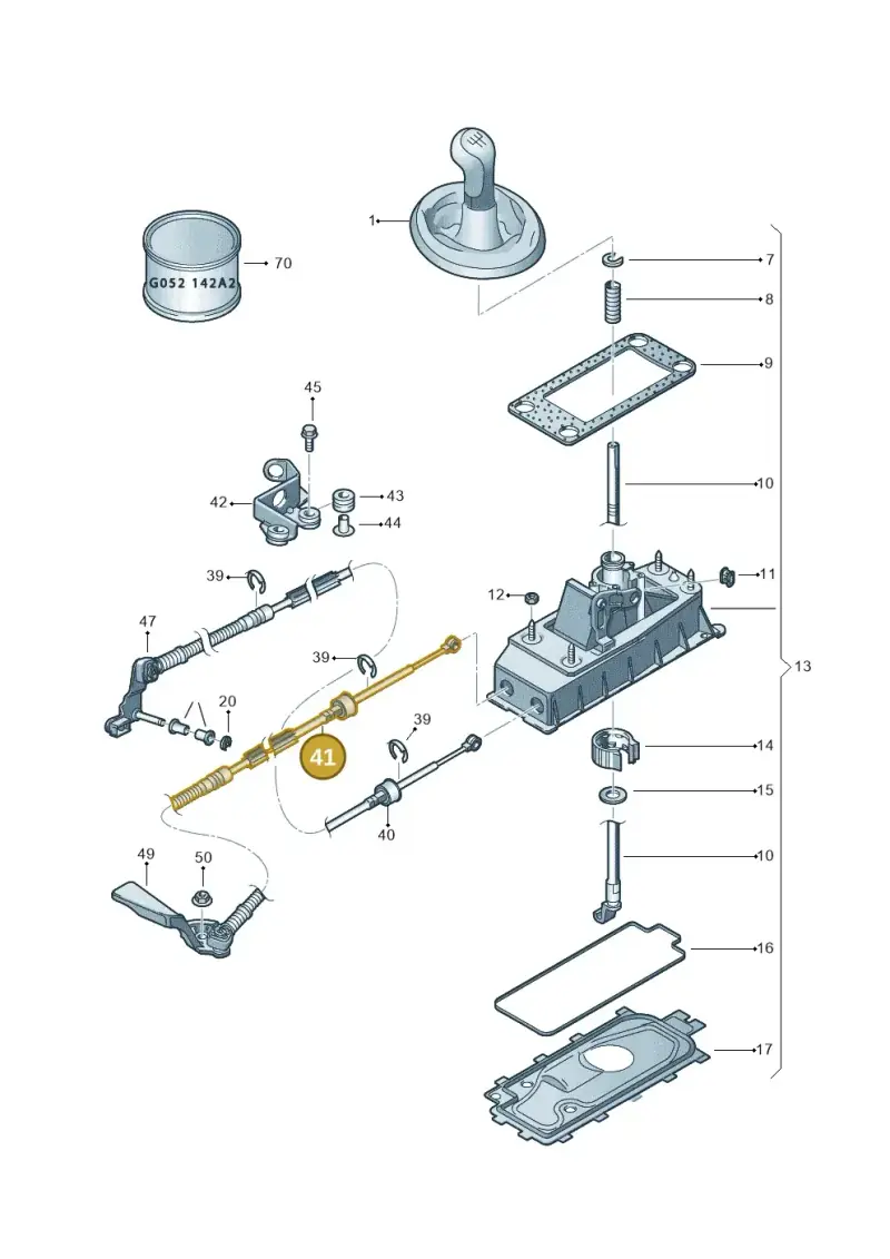6R0711265B — Skoda Roomster (2010-2015) diagram 481711300, position 41