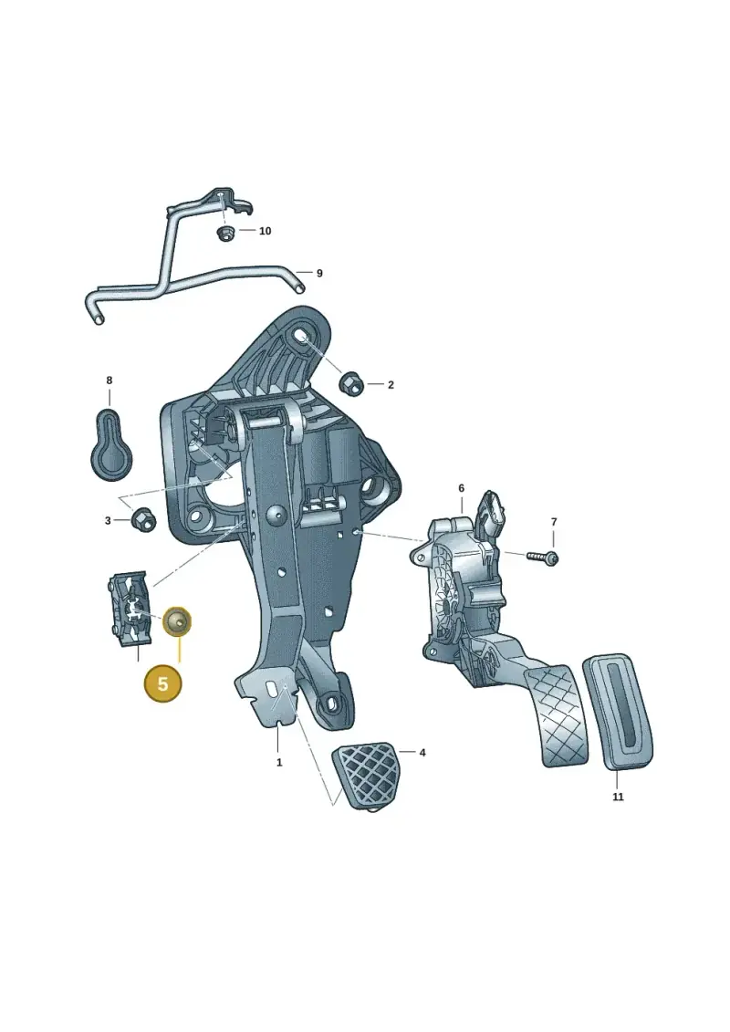 6R0721165A — Skoda Rapid (2012-2022) diagram 62x721600, position 5