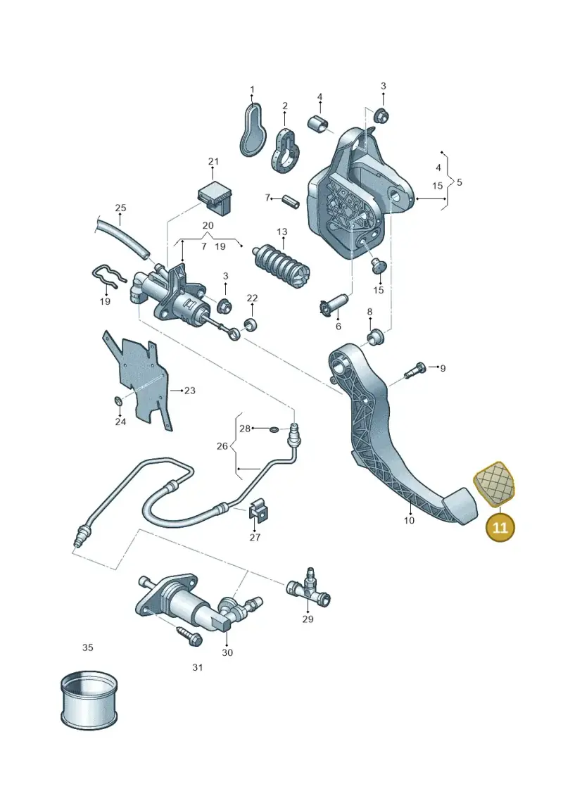 6R0721174A — Skoda Fabia (2014-2022) diagram 773721250, position 11