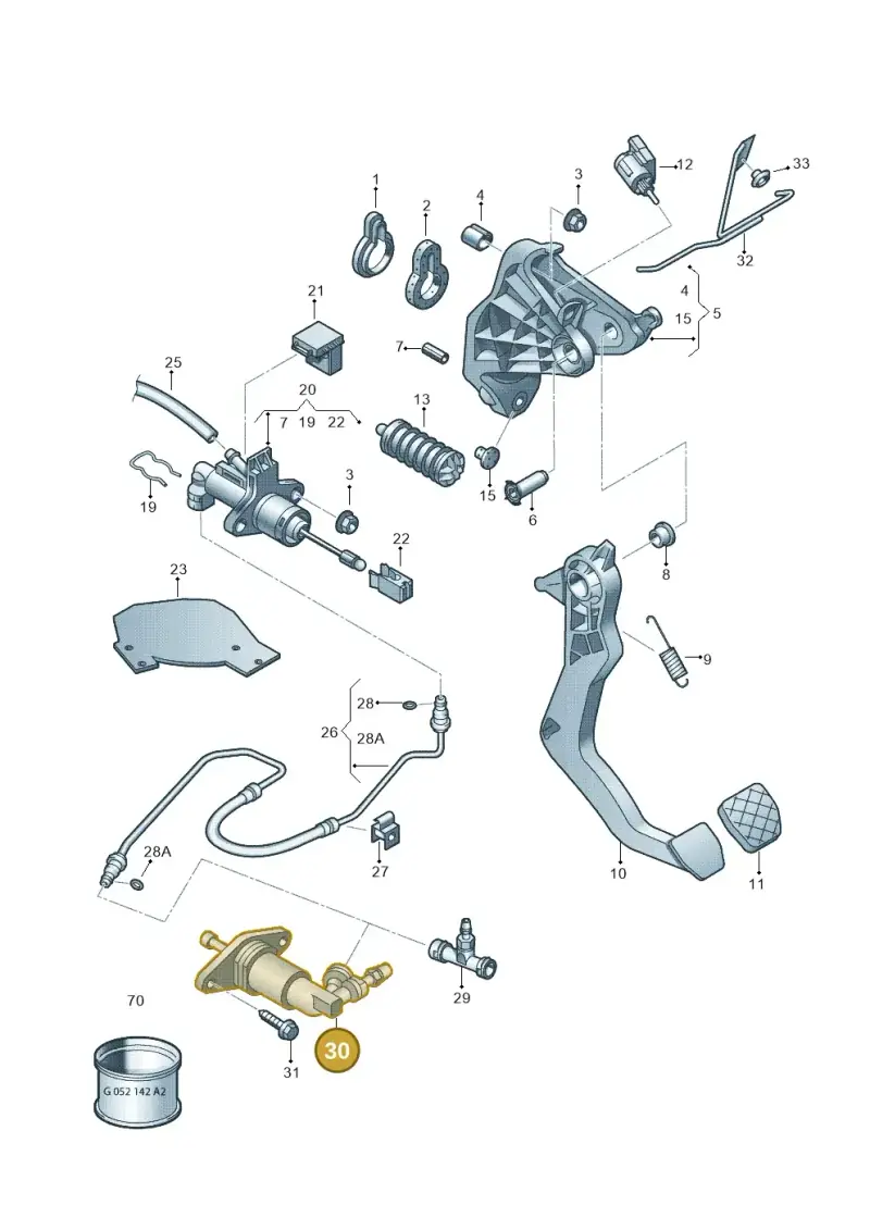 6R0721261A — Skoda Roomster (2010-2015) diagram 672721250, position 30