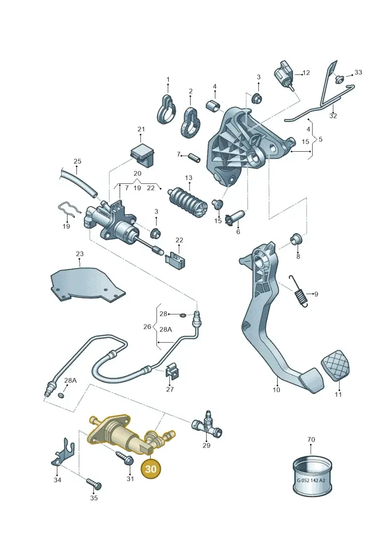 6R0721261A — Skoda Fabia Scout (2010-2014) diagram 697721250, position 30