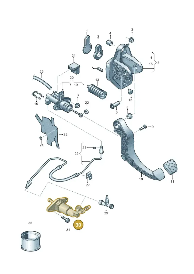 6R0721261A — Skoda Rapid (2012-2022) diagram 773721250, position 30