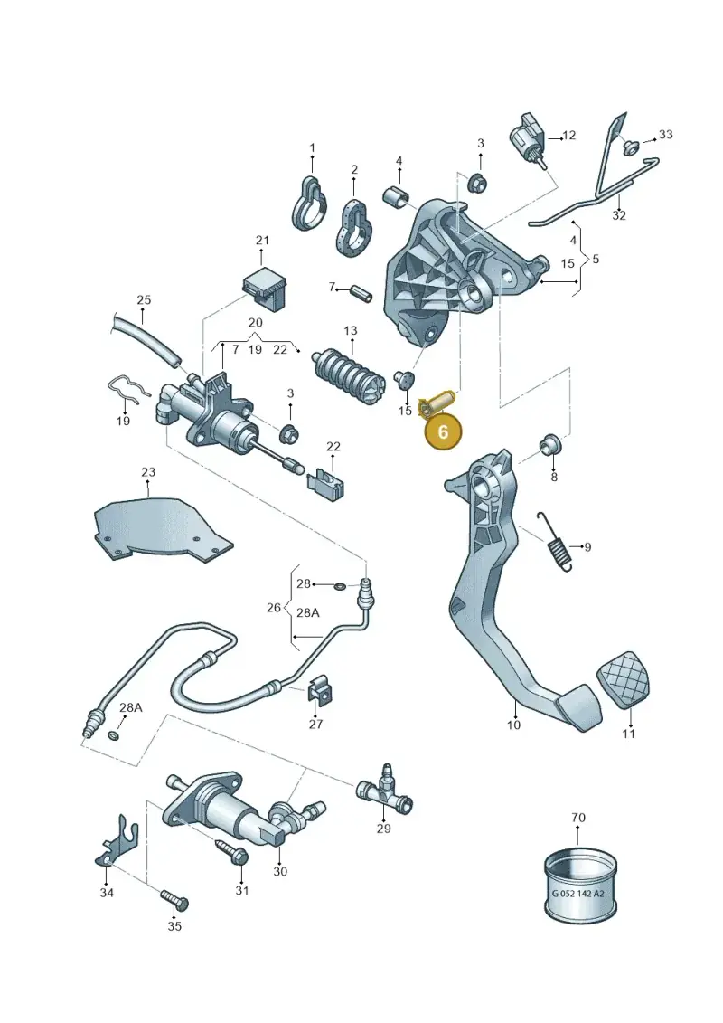 6R0721325 — Skoda Fabia Scout (2010-2014) diagram 697721250, position 6