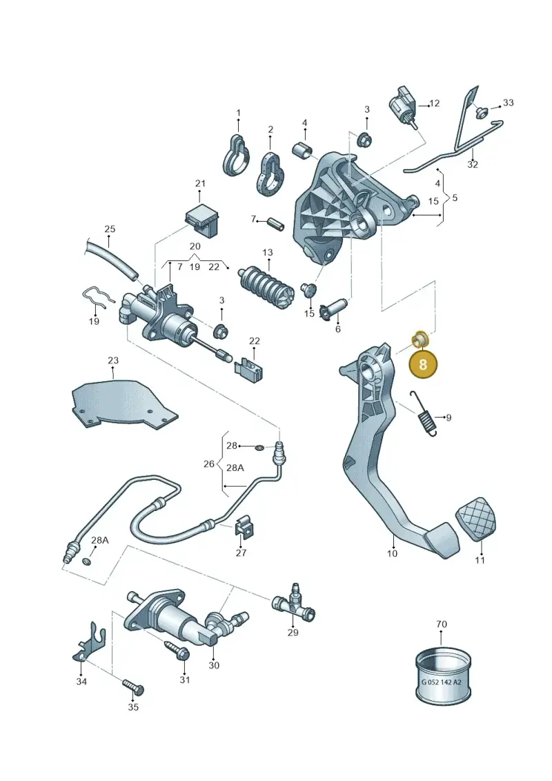 6R0721359 — Skoda Fabia Scout (2010-2014) diagram 697721250, position 8