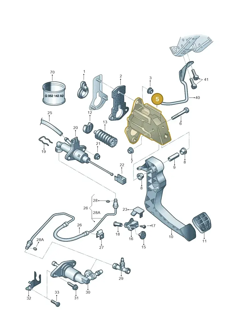 6R0721373B — Skoda Fabia Ambiente (2009-2013) diagram 481721250, position 5