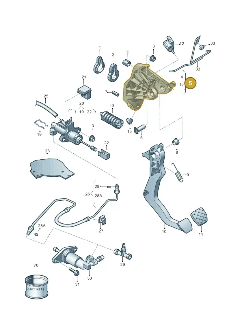 6R0721373B — Skoda Roomster (2010-2015) diagram 672721250, position 5
