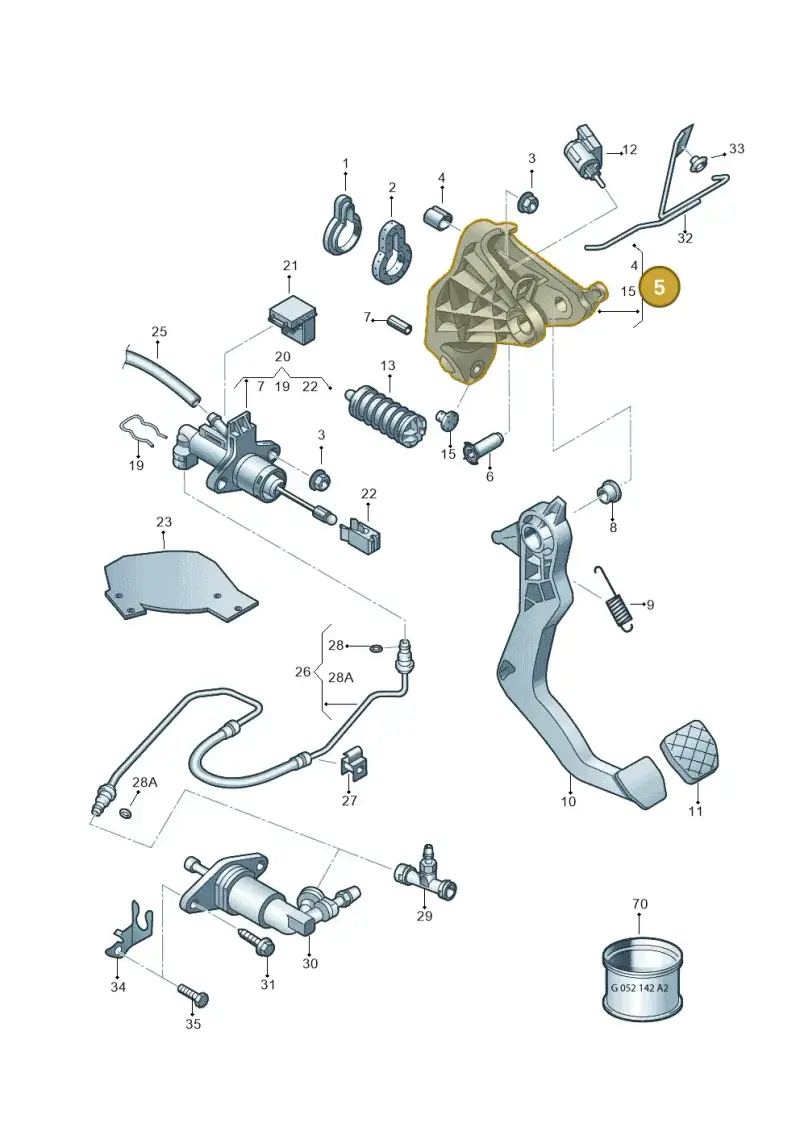 6R0721373B — Skoda Fabia Scout (2010-2014) diagram 697721250, position 5