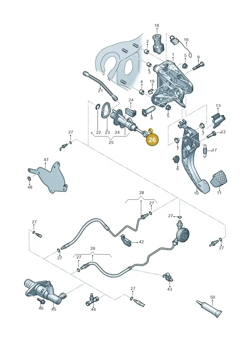 6R0721543 — Skoda Octavia (2017-2020) diagram 805721026, position 26
