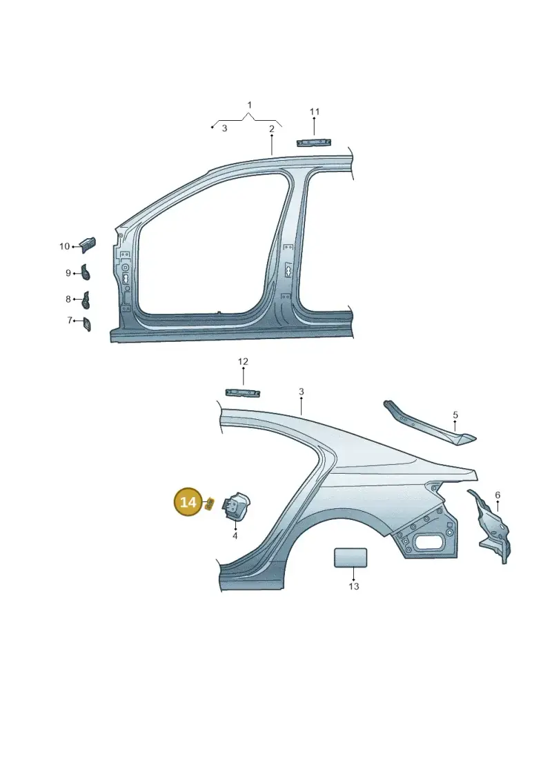 6R0810681 — Skoda Superb Combi (2023-) diagram 3p0809050, position 14