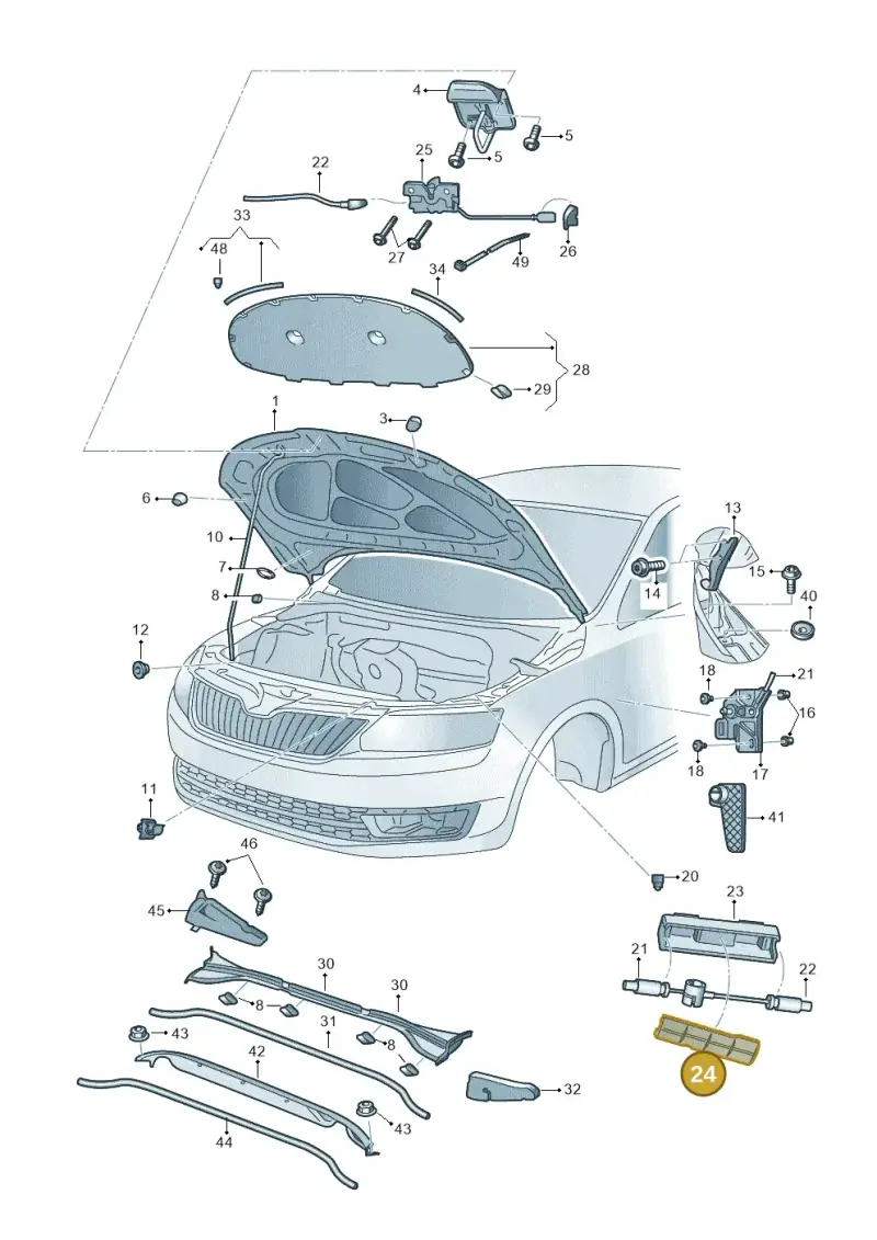 6R0823347 — Skoda Octavia (2017-2020) diagram 805823010, position 24