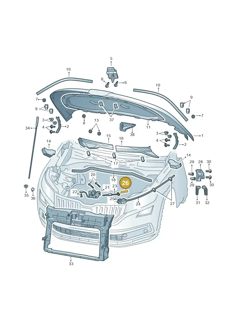 6R0823347 — Skoda Karoq (2017-2022) diagram 834823000, position 26