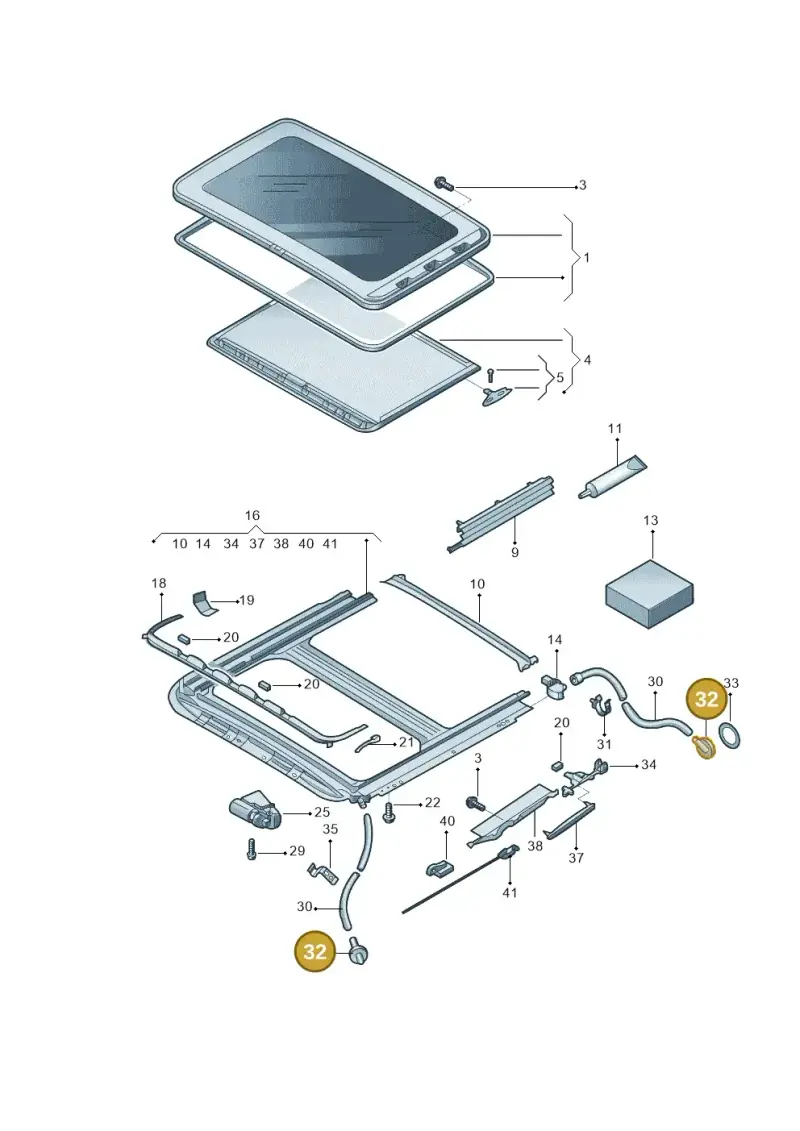 6R0877345 — Skoda Fabia NF HB (2015-2018) diagram 864877000, position 32
