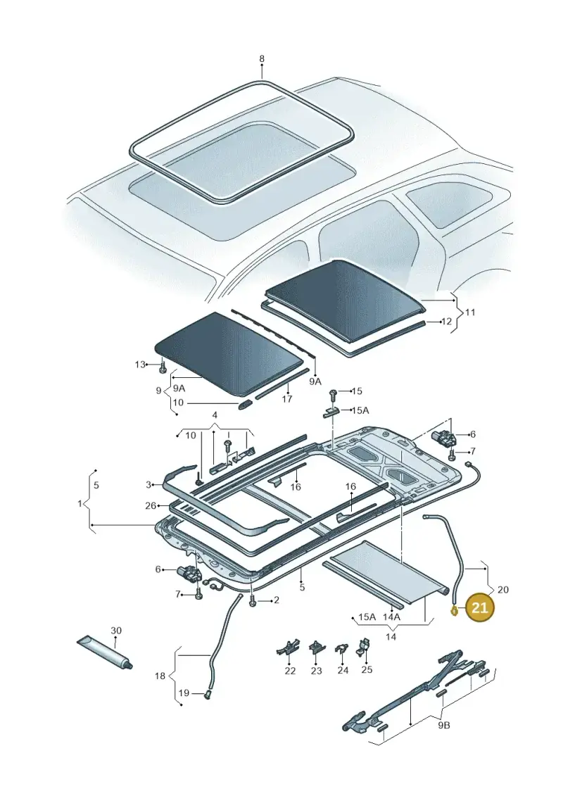 6R0877345 — Skoda Octavia (2017-2020) diagram 753877200, position 21