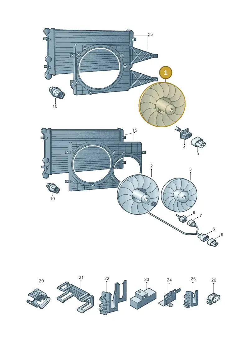 6R0959455D — Skoda Fabia Scout (2010-2014) diagram 697959500, position 1