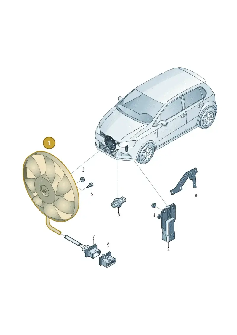 6R0959455D — Skoda Fabia (2014-2022) diagram 773959500, position 1