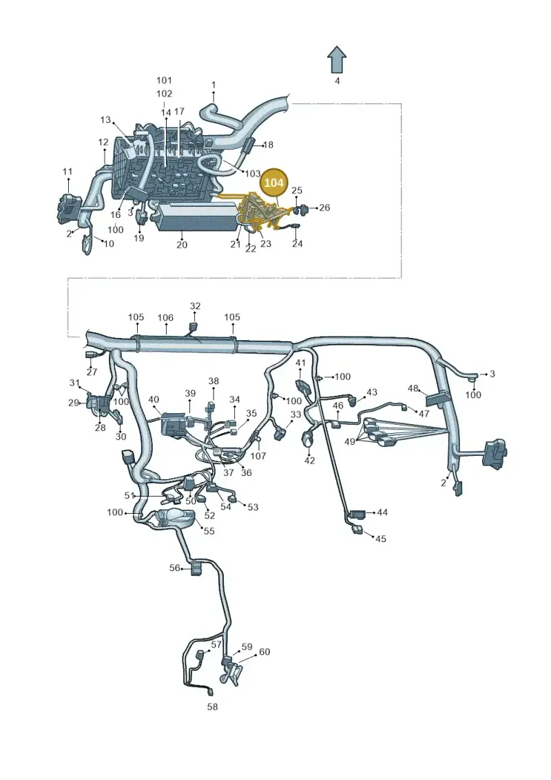 6R0971615 — Skoda Rapid (2012-2022) diagram 740971850, position 104