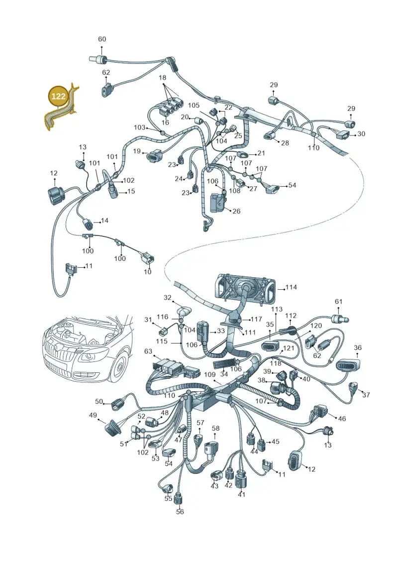 6R0971615L — Skoda Fabia Scout (2010-2014) diagram 608971810, position 122