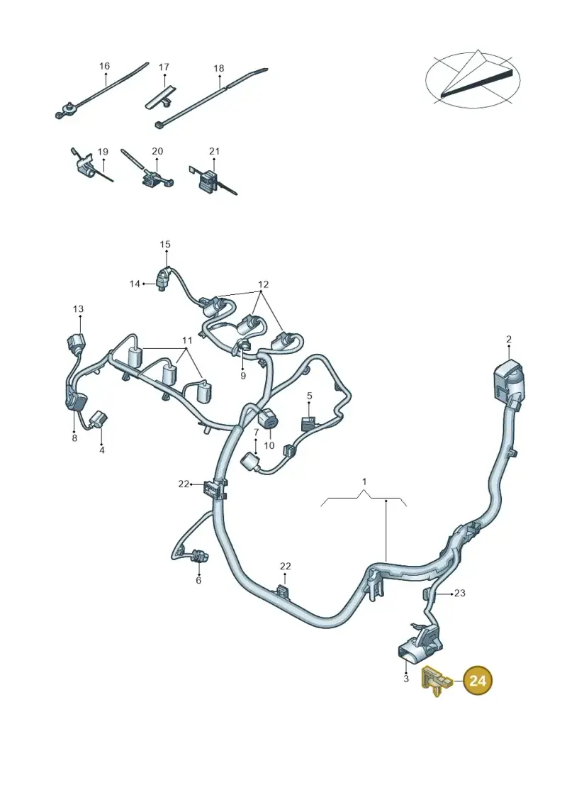 6R0971615T — Skoda Fabia (2021-) diagram 837971030, position 24