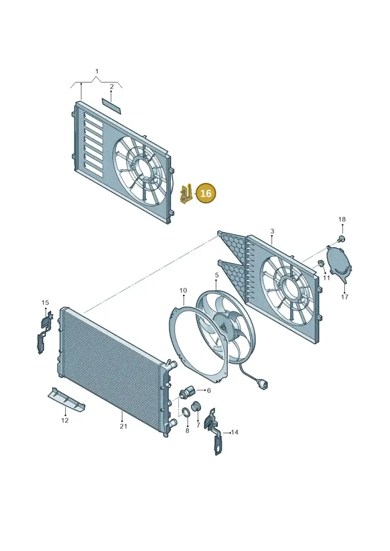 6R0971830 — Skoda Fabia (2014-2022) diagram 672121950, position 16