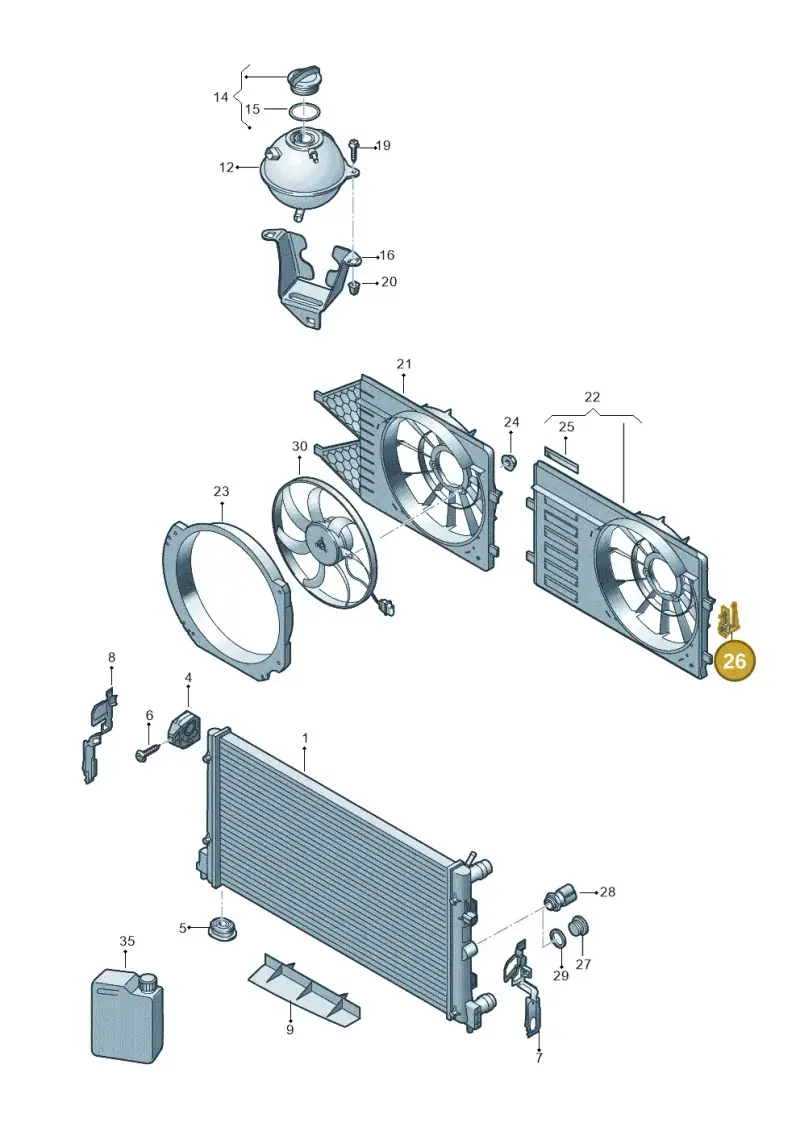 6R0971830 — Skoda Fabia (2014-2022) diagram 773121810, position 26