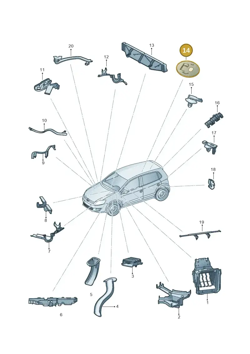 6R0971839A — Skoda Fabia (2014-2022) diagram 773972050, position 14