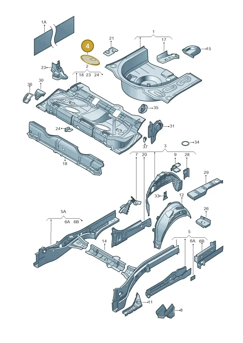 6R0971839A — Skoda Fabia (2014-2022) diagram 797803200, position 4