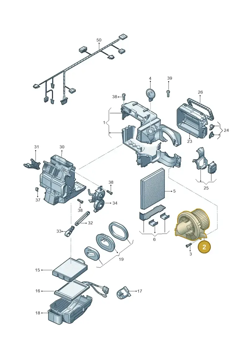 6R1819015 — Skoda Fabia (2014-2022) diagram 773819100, position 2