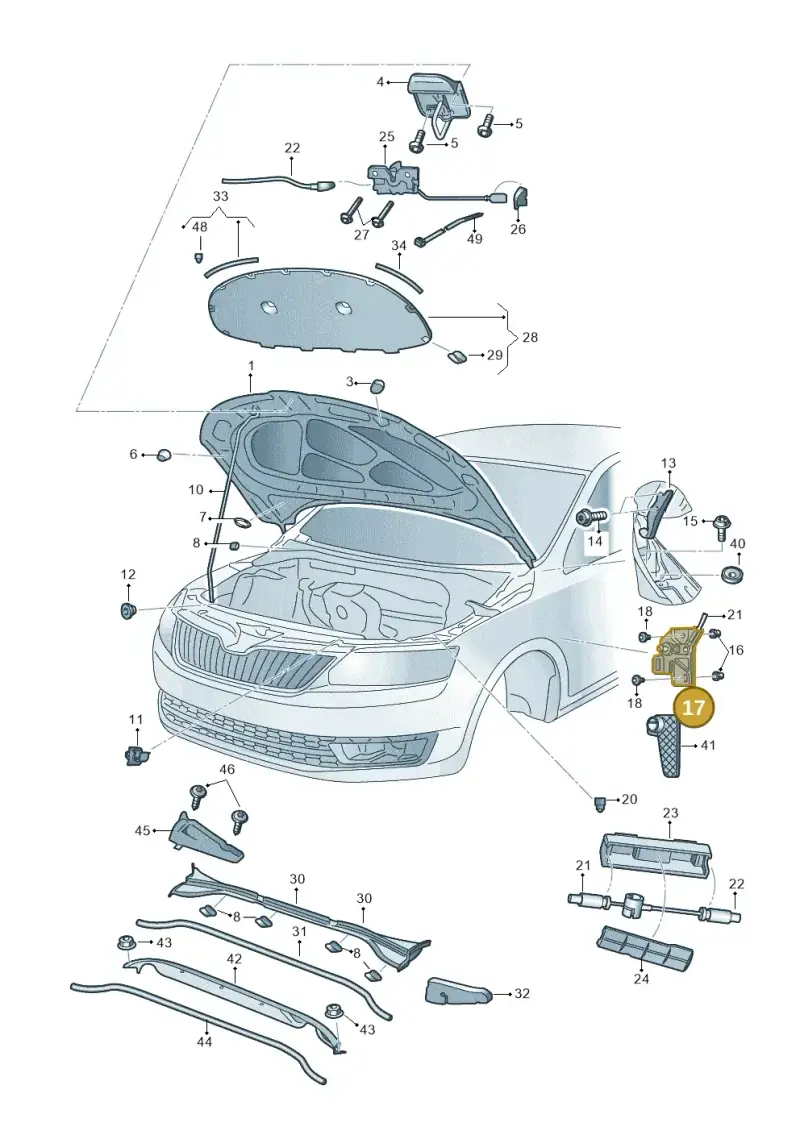 6R1823633 — Skoda Octavia (2017-2020) diagram 805823010, position 17
